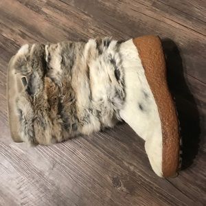 Rabbit and rubber winter boots sz 7.5